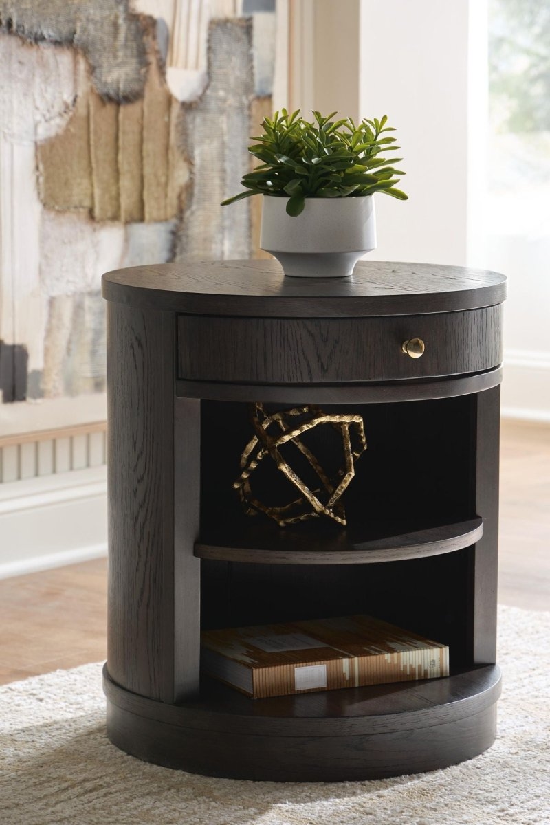 Leighmour - Accent Table - Dark Brown Accent Tables by Signature Design by Ashley® - Walls Furniture & Mattress