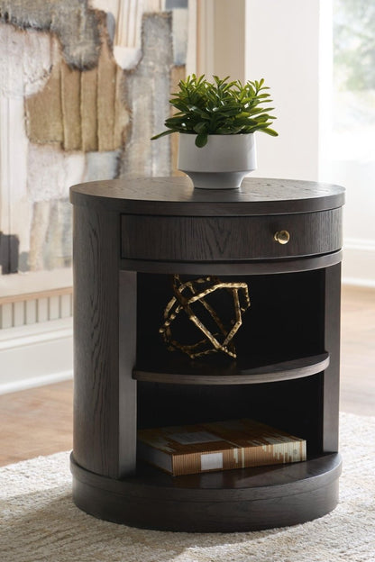 Leighmour - Accent Table - Dark Brown Accent Tables by Signature Design by Ashley® - Walls Furniture & Mattress