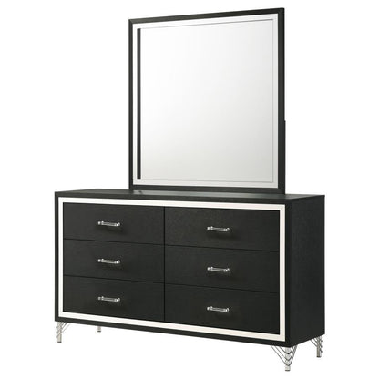 Lucia - 6 - Drawer Dresser Dressers by Coaster Fine Furniture - Walls Furniture & Mattress
