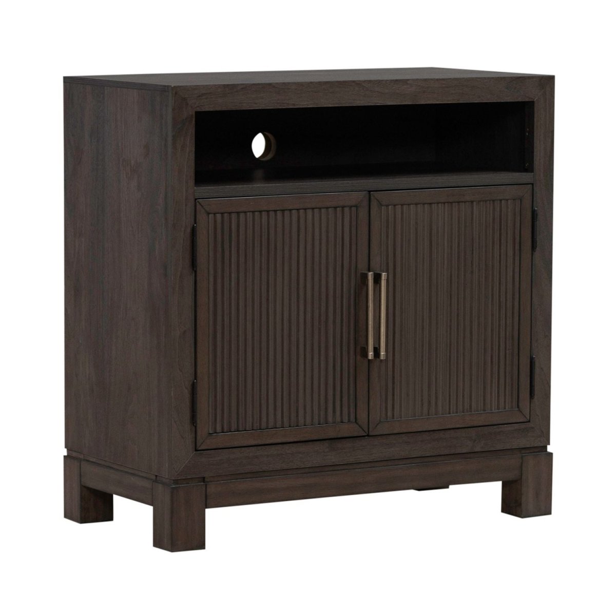 Modern Edge - Bedside Chest With Charging Station - Brown Nightstands w/ Charging Stations by Liberty Furniture - Walls Furniture & Mattress