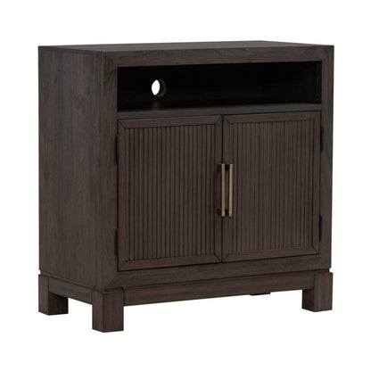 Modern Edge - Bedside Chest With Charging Station - Brown Nightstands w/ Charging Stations by Liberty Furniture - Walls Furniture & Mattress