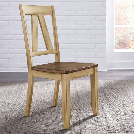 Lindsey Farm - Splat Back Side Chair (RTA) - Natural & Brown Side Chairs by Liberty Furniture - Walls Furniture & Mattress