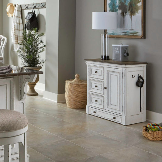 Magnolia Manor - Pet Feeder Cabinet - White Feeder Cabinets by Liberty Furniture - Walls Furniture & Mattress