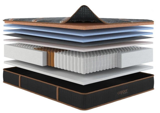 Copper Hybrid Medium Quilted TXL Mattress Hybrid Mattresses by Spring Air - Walls Furniture & Mattress
