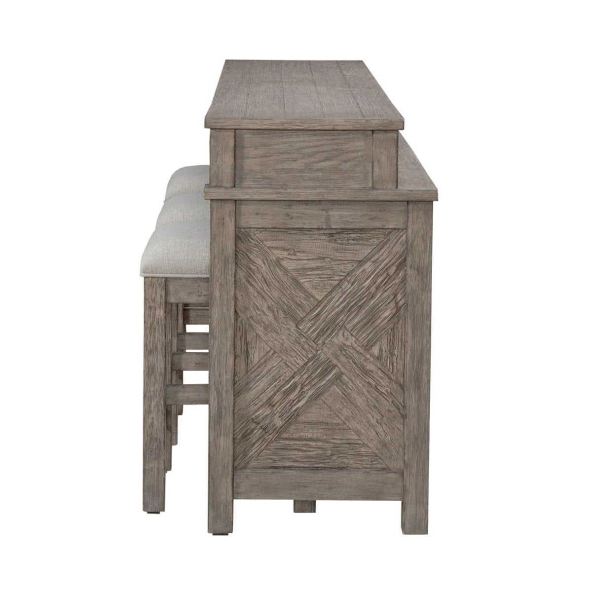 Skyview Lodge - 4 Piece Set - Cobblestone 4 Piece Living Room Sets by Liberty Furniture - Walls Furniture & Mattress