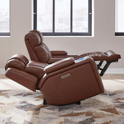 Caswell - Loveseat With Console P2 & ZG - Brown Reclining Loveseats by Liberty Furniture - Walls Furniture & Mattress