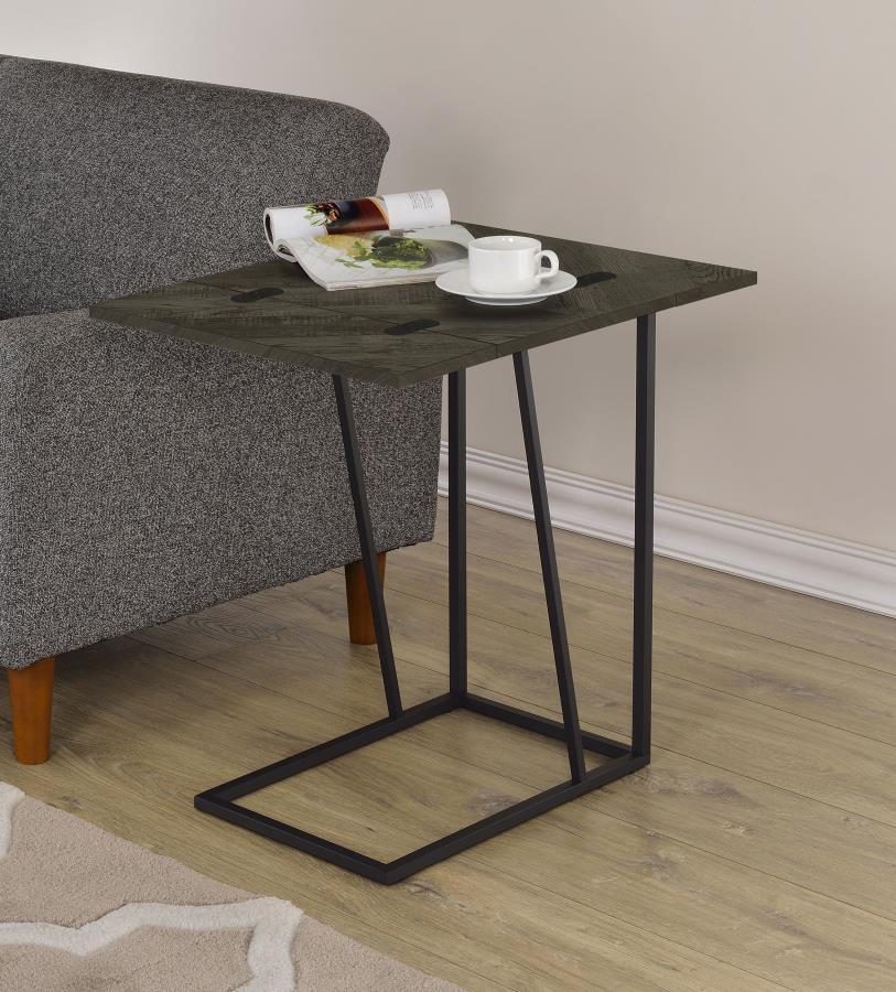 Carly - Expandable Engineered Wood C - Shaped Side Table Side Tables by CoasterEveryday - Walls Furniture & Mattress