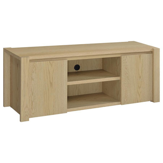 Laurelton - 60" 2 - Door TV Stand Media Console - Light Oak TV Stands by Coaster Fine Furniture - Walls Furniture & Mattress