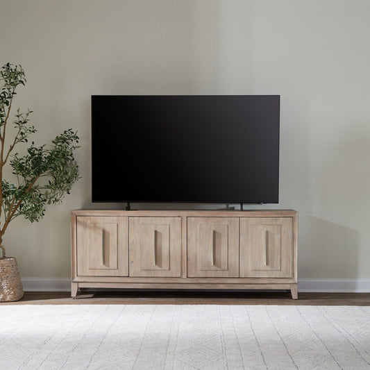Brentwood - 78" TV Console - Sandstone TV Stands by Liberty Furniture - Walls Furniture & Mattress