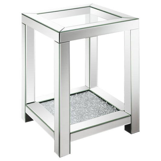 Valentina - Square Glass Top Table End Tables by CoasterElevations - Walls Furniture & Mattress