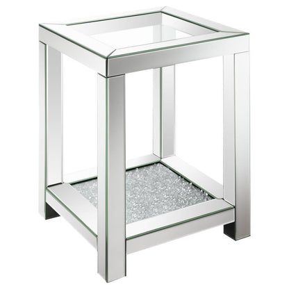 Valentina - Square Glass Top Table End Tables by CoasterElevations - Walls Furniture & Mattress