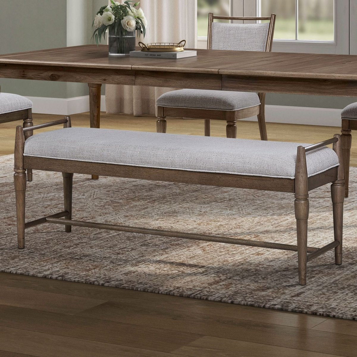 Hickory Grove - Bench - Brown Upholstered Benches by Liberty Furniture - Walls Furniture & Mattress