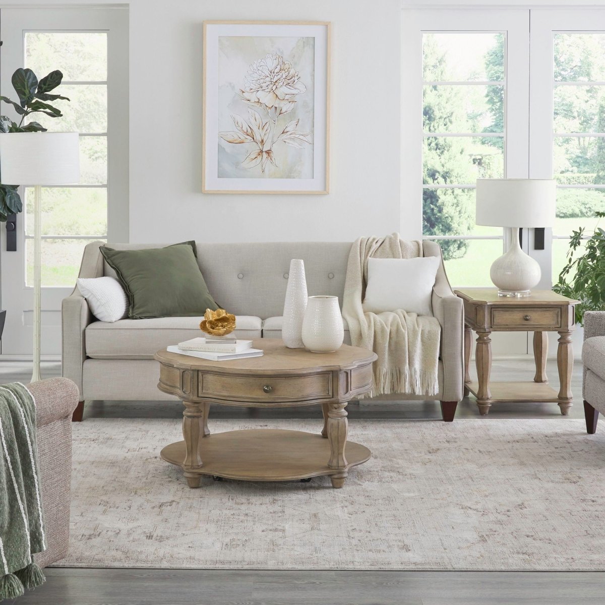 Magnolia Manor - 3 Piece Table Set - Light Brown Table Sets by Liberty Furniture - Walls Furniture & Mattress