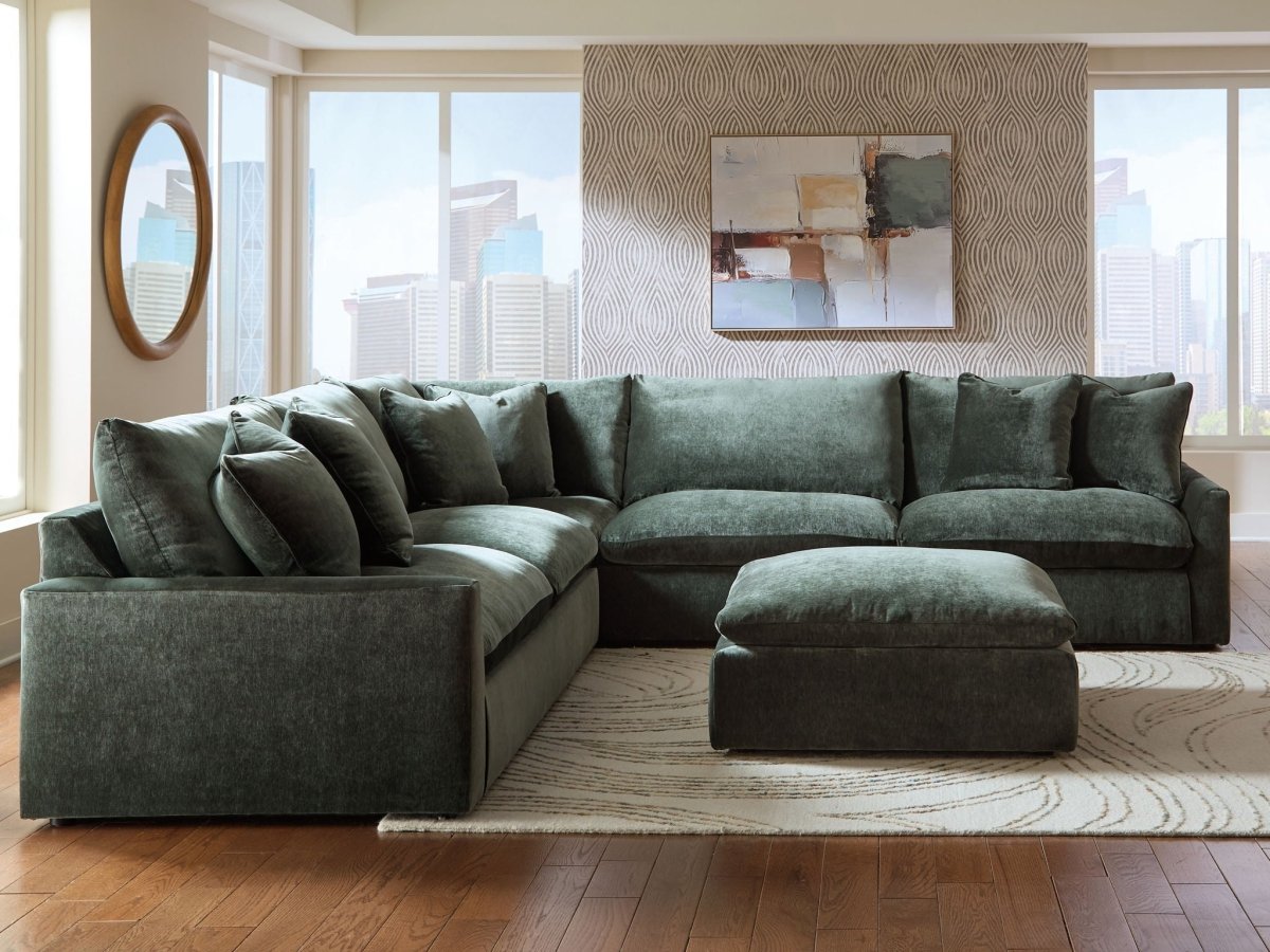 Carriage View - Jade - 3 - Piece Sectional Stationary Sectionals by Benchcraft® - Walls Furniture & Mattress