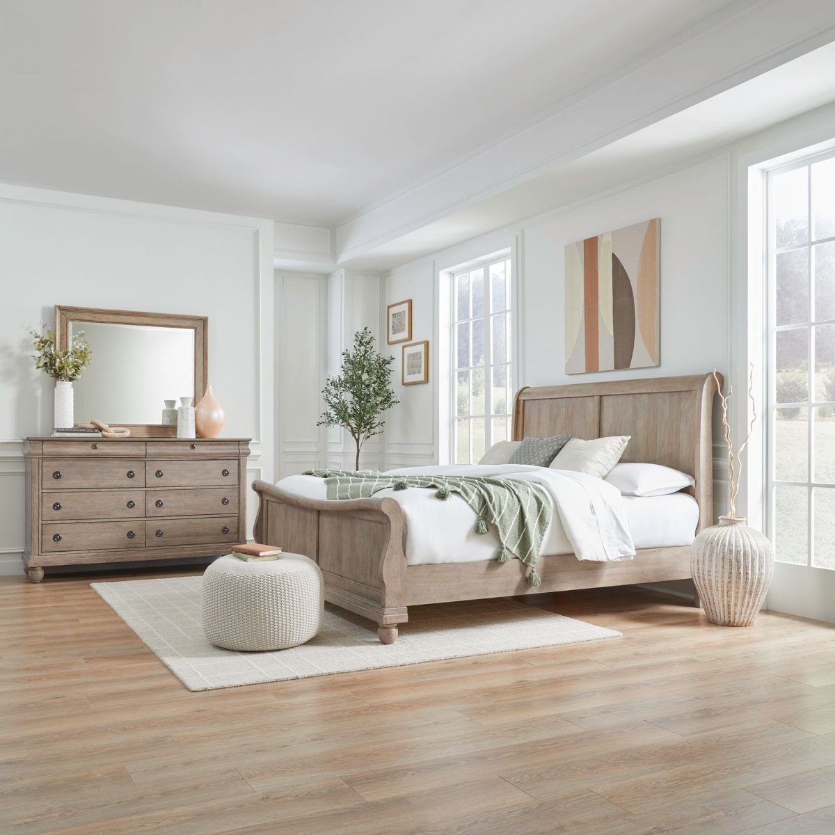 Rustic Traditions - Sleigh Bedroom Set 3 Piece Bedroom Sets by Liberty Furniture - Walls Furniture & Mattress