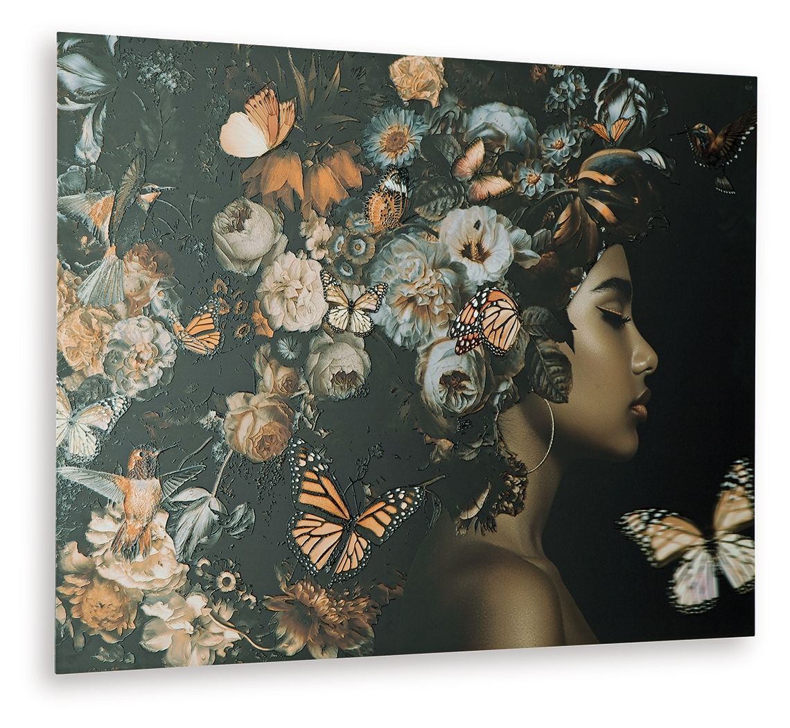 Valfer - Orange / Black / White - Wall Art Wall Decor by Signature Design by Ashley® - Walls Furniture & Mattress