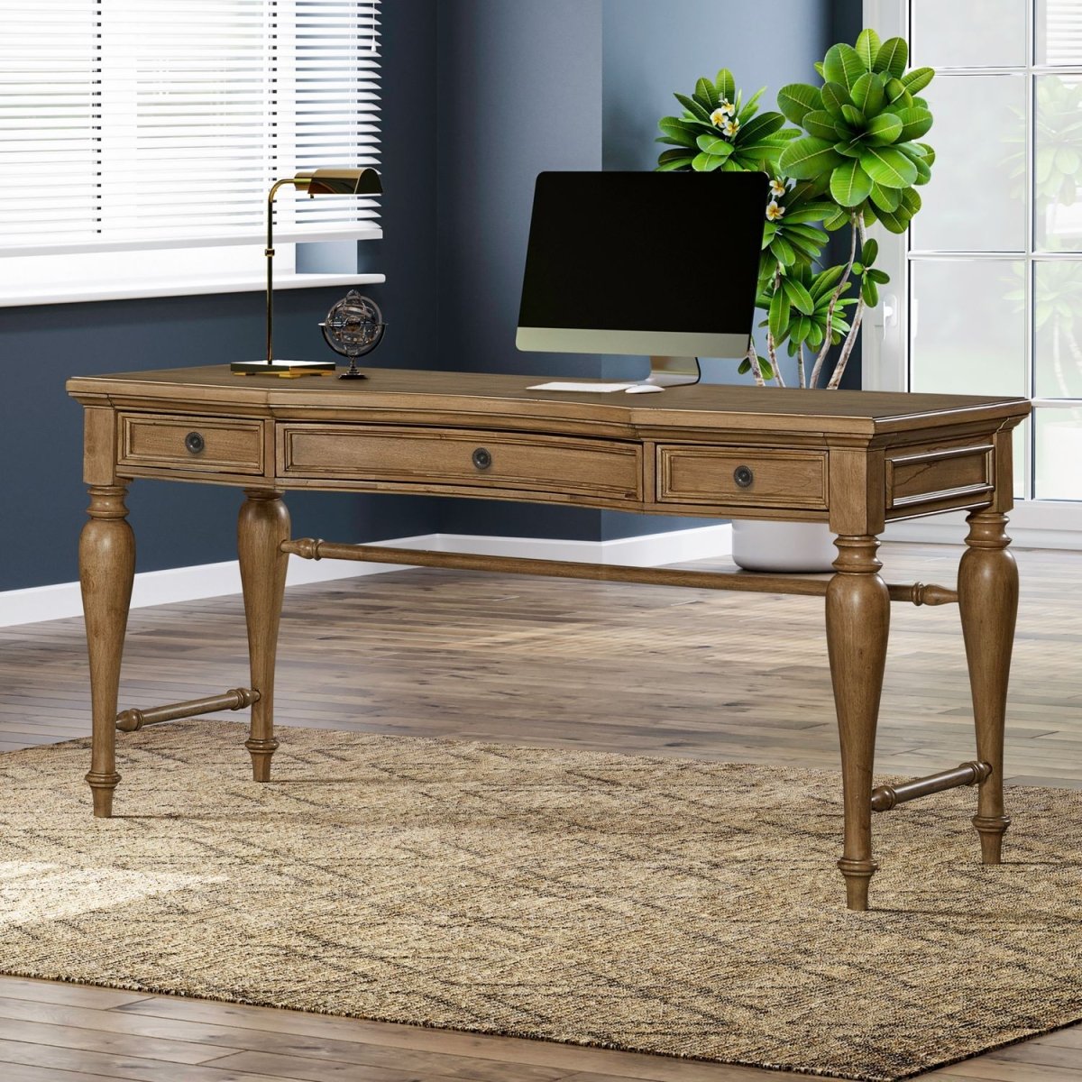 Reynolda - Writing Desk - Camel Beige Writing Desks by Liberty Furniture - Walls Furniture & Mattress
