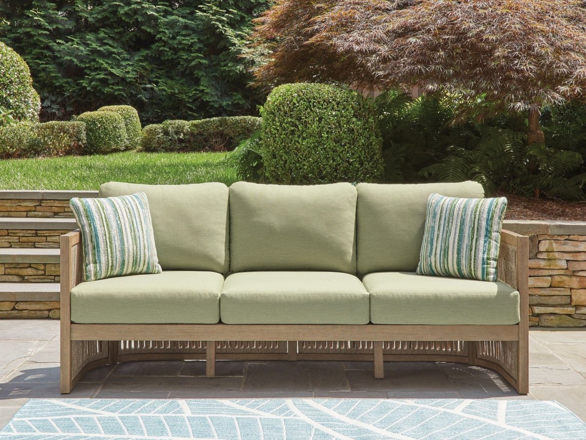 Serena Shores - Beige / Green - Sofa With Cushion Sofas by Signature Design by Ashley® - Walls Furniture & Mattress