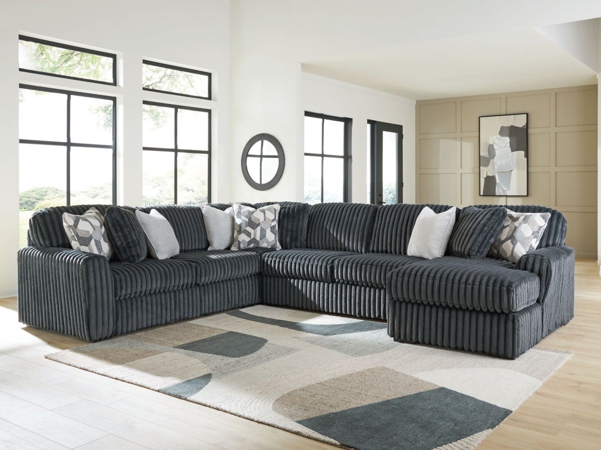 Midnight - Madness - Sectional Stationary Sectionals by Signature Design by Ashley® - Walls Furniture & Mattress