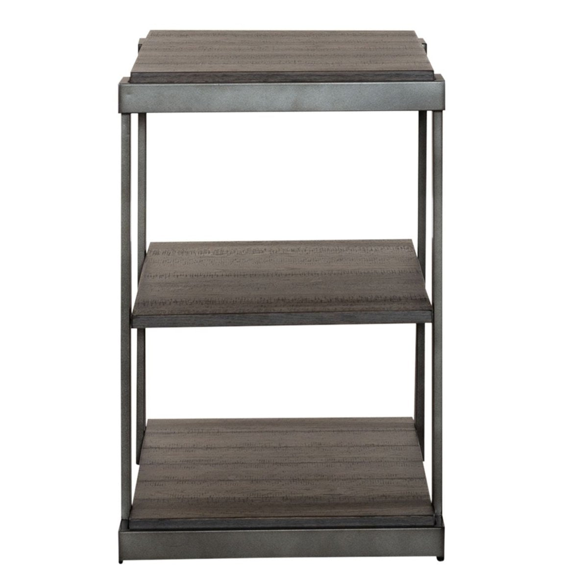 Modern View - Tiered End Table - Dark Gray End Tables by Liberty Furniture - Walls Furniture & Mattress