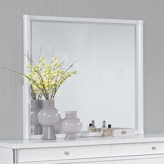 Gracemont - Dresser Mirror - White Bedroom Mirrors by Coaster Fine Furniture - Walls Furniture & Mattress