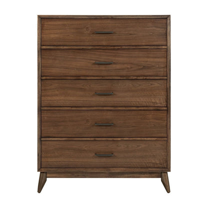 Century Modern - 5 Drawer Chest - Walnut Accent Chests by Liberty Furniture - Walls Furniture & Mattress
