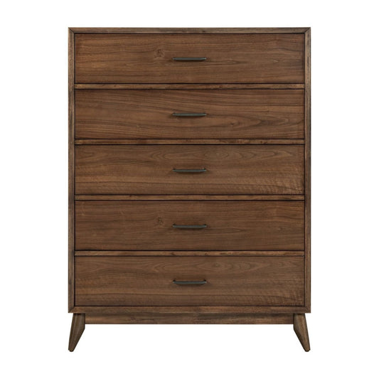 Century Modern - 5 Drawer Chest - Walnut Accent Chests by Liberty Furniture - Walls Furniture & Mattress
