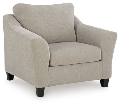 Willarae - 2 Pc. - Chair And A Half, Ottoman - Taupe Stationary Chair & Ottoman by Benchcraft® - Walls Furniture & Mattress