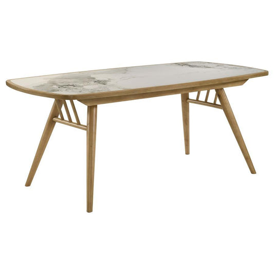 Croyden - 73" Rectangular Dining Table - Weathered Natural Dining Tables by Coaster Fine Furniture - Walls Furniture & Mattress