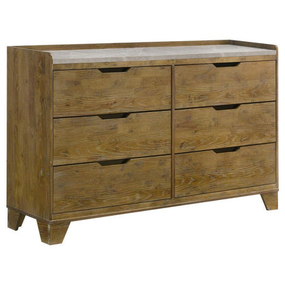 Henderson - 6 - Drawer Bedroom Dresser Cabinet Dressers by Coaster Fine Furniture - Walls Furniture & Mattress