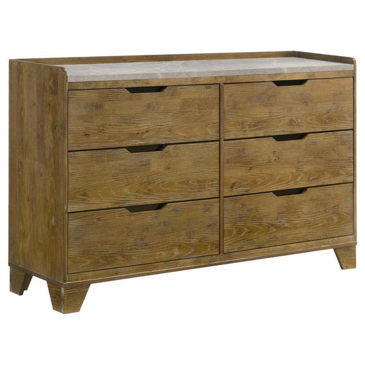 Henderson - 6 - Drawer Bedroom Dresser Cabinet Dressers by Coaster Fine Furniture - Walls Furniture & Mattress