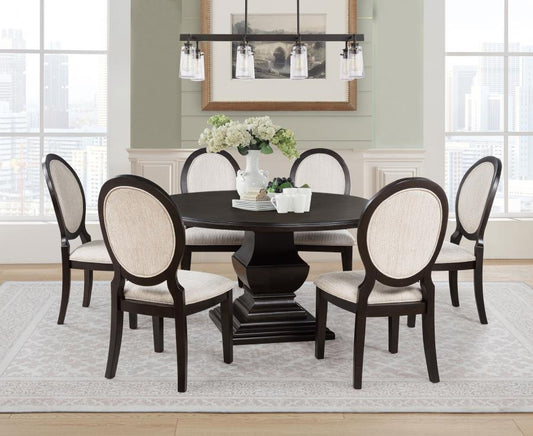 Twyla - Round Wood Dining Room Table Set 5 Piece Dining Room Sets by Coaster Fine Furniture - Walls Furniture & Mattress