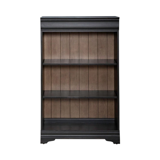 Meritage - 48" Bookcase - Aged Charcoal Standard Bookcases by Liberty Furniture - Walls Furniture & Mattress