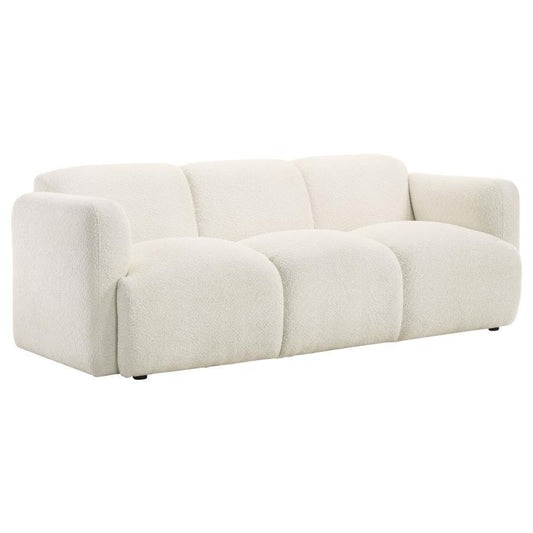 Dorset - Fabric Upholstered Round Track Arm Sofa Stationary Sofas by Coaster Fine Furniture - Walls Furniture & Mattress