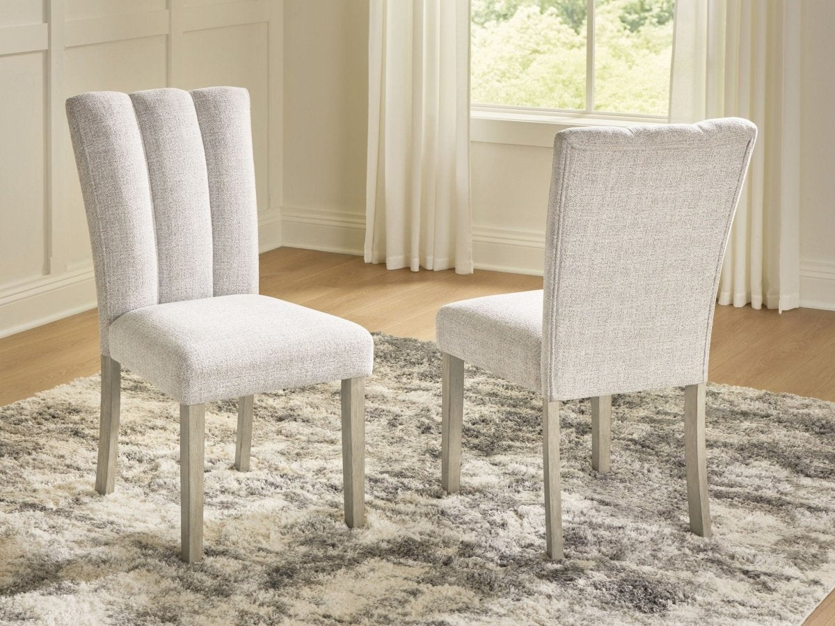Larawyn - Dining Upholstered Side Chair (Set of 2) - Bisque Chair Sets by Signature Design by Ashley® - Walls Furniture & Mattress