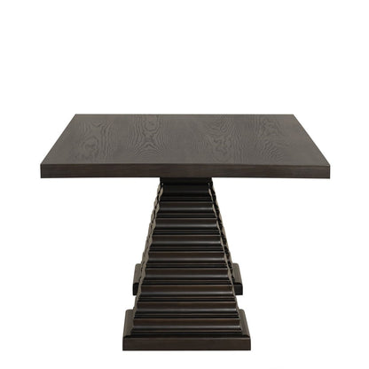 Plateau - 78" Rectangle Dining Table - Top & Base - Dark Brown Dining Tables by New Classic - Walls Furniture & Mattress
