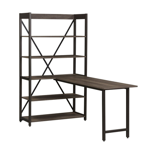 Tanners Creek - 2 Piece Home Office Set (Desk And Bookcase) - Dark Gray 2 Piece Home Office Sets by Liberty Furniture - Walls Furniture & Mattress