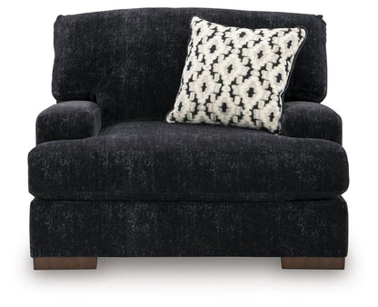 Whitmore Manor - Chair And A Half - Black Pearl Arm Chairs by Benchcraft® - Walls Furniture & Mattress