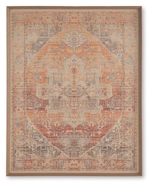 Kerrickson - Wall Art - Red / Orange / Blue Canvas Art by Signature Design by Ashley® - Walls Furniture & Mattress