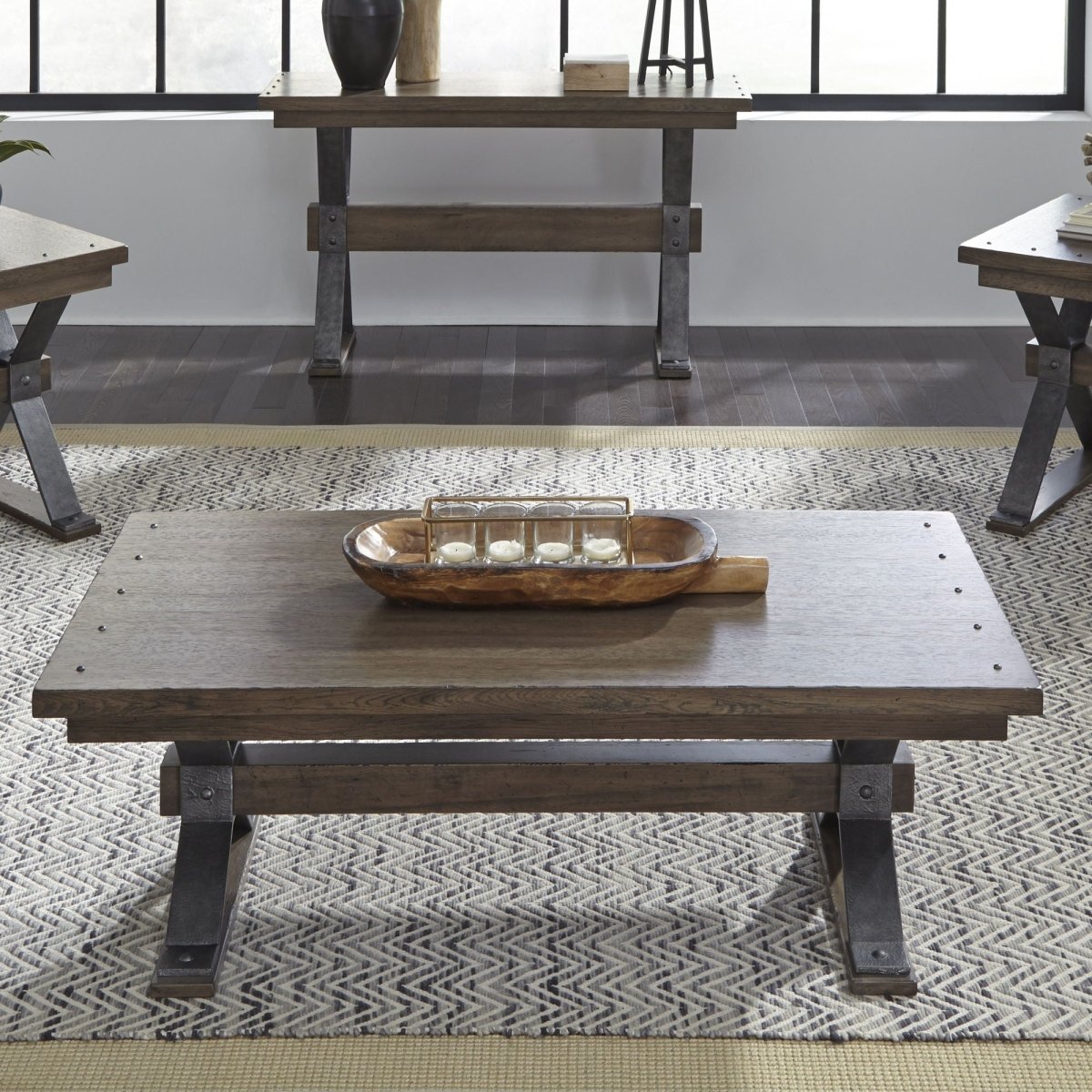 Sonoma Road - Rectangular Cocktail Table - Light Brown Cocktail Tables by Liberty Furniture - Walls Furniture & Mattress