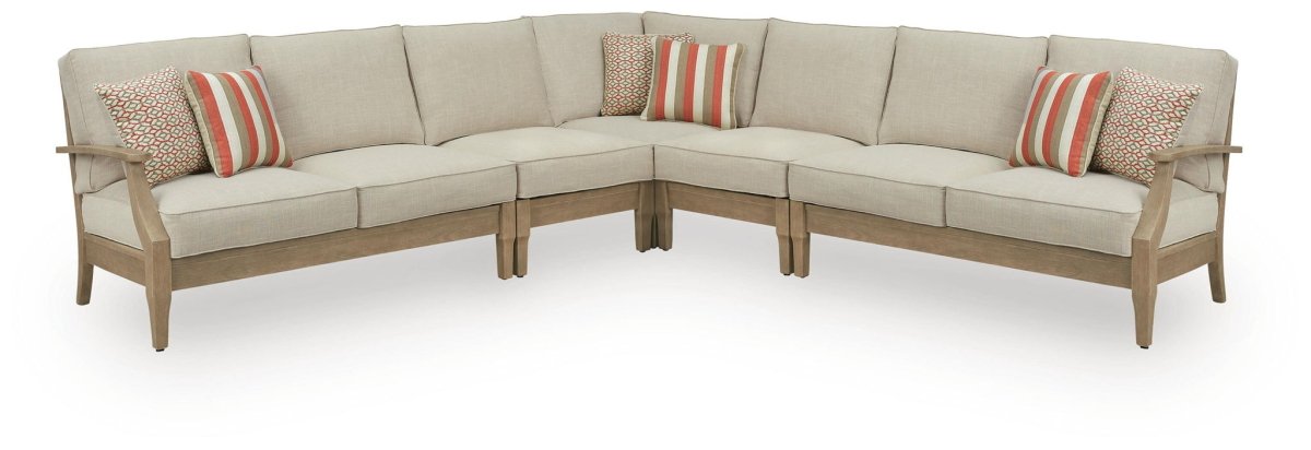 Clare View - Outdoor Sectional Stationary Sectionals by Signature Design by Ashley® - Walls Furniture & Mattress