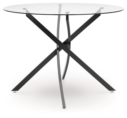 Pharwynn - 5 Pc. - Dining Room Table, 4 Side Chair - Black 5 Piece Dining Room Sets by Signature Design by Ashley® - Walls Furniture & Mattress
