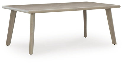 Cliff Trails - Rectangle Dining Table With Umbrella Option - Beige Dining Tables by Signature Design by Ashley® - Walls Furniture & Mattress