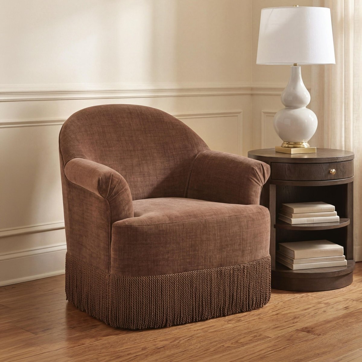Jeanwell - Swivel Accent Chair - Clay Swivel Chairs by Signature Design by Ashley® - Walls Furniture & Mattress
