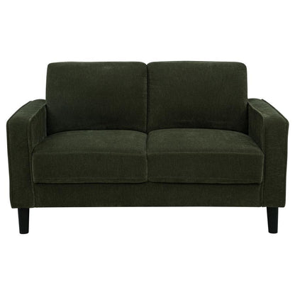 Ruth - Upholstered Track Arm Loveseat Stationary Loveseats by Coaster Fine Furniture - Walls Furniture & Mattress