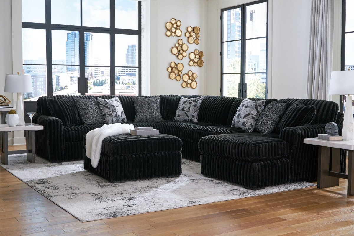 Midnight - Madness - Sectional Set 4 Piece Living Room Sets by Signature Design by Ashley® - Walls Furniture & Mattress