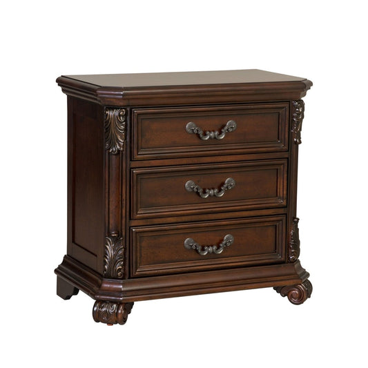 Messina Estates - 3 Drawer Nightstand - Dark Brown Accent Nightstands by Liberty Furniture - Walls Furniture & Mattress