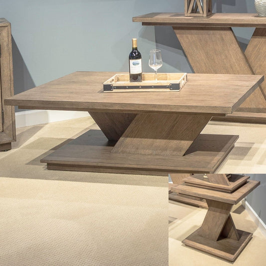 Aspen Sky - 3 Piece Table Set (Cocktail Table & 2 End Tables) Table Sets by Liberty Furniture - Walls Furniture & Mattress