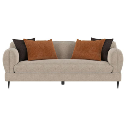 Jade - Chenille Upholstered Modern Track Arm Sofa Stationary Sofas by Coaster Fine Furniture - Walls Furniture & Mattress