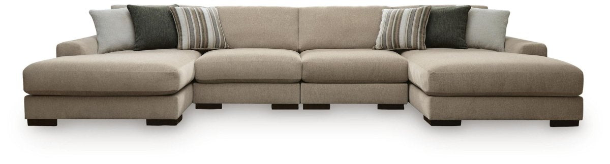 Linenhause - Sectional Stationary Sectionals by Benchcraft® - Walls Furniture & Mattress